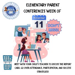 Flyer for Elementary Parent Conference Week